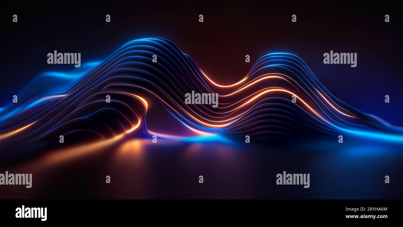 Abstract tech wave hi-res stock photography and images - Alamy