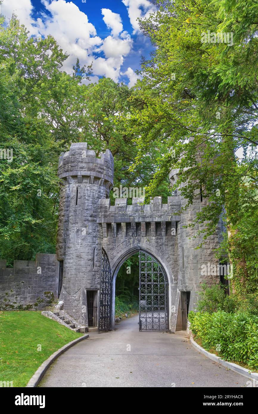 Gate in park, Ireland Stock Photo