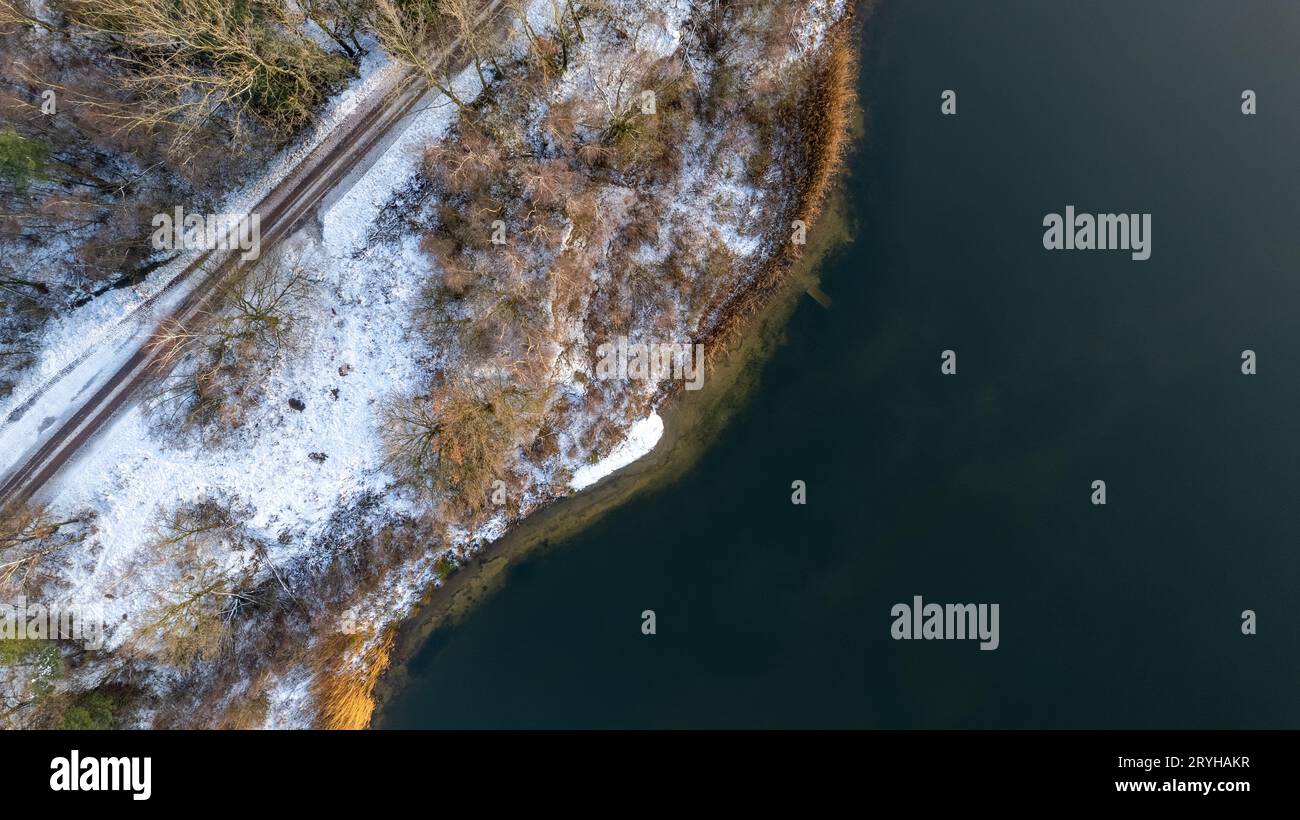 Aerial view frozen forest hi-res stock photography and images - Alamy
