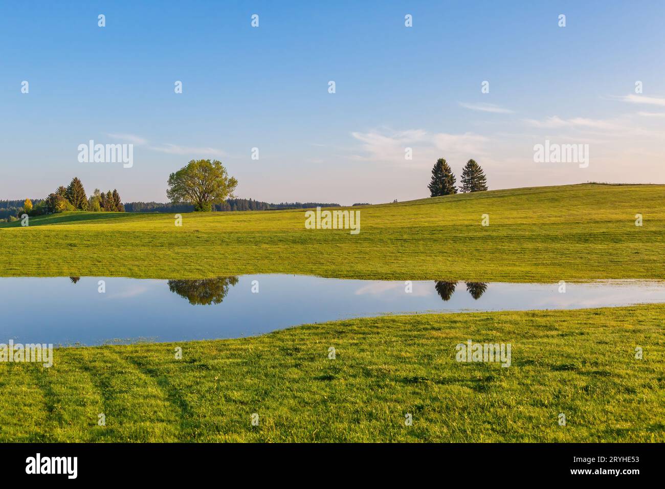 Nature landscape of countryside in Bavaria, Germany Stock Photo - Alamy