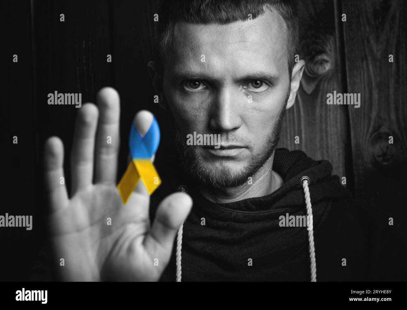 Ukraine Ribbon Support Peace ribbon symbol hi-res stock photography and images - Alamy