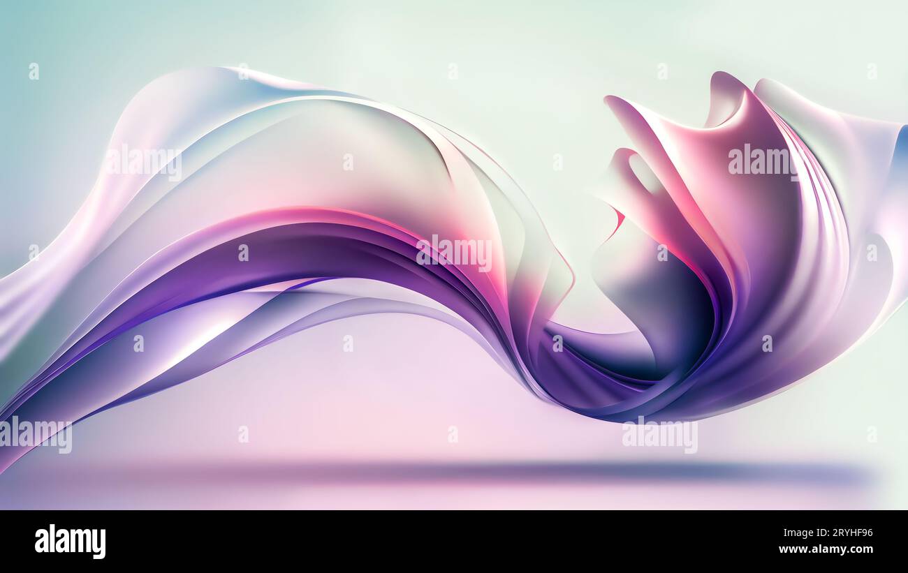 Purple Silk Waves Background Stock Photo
