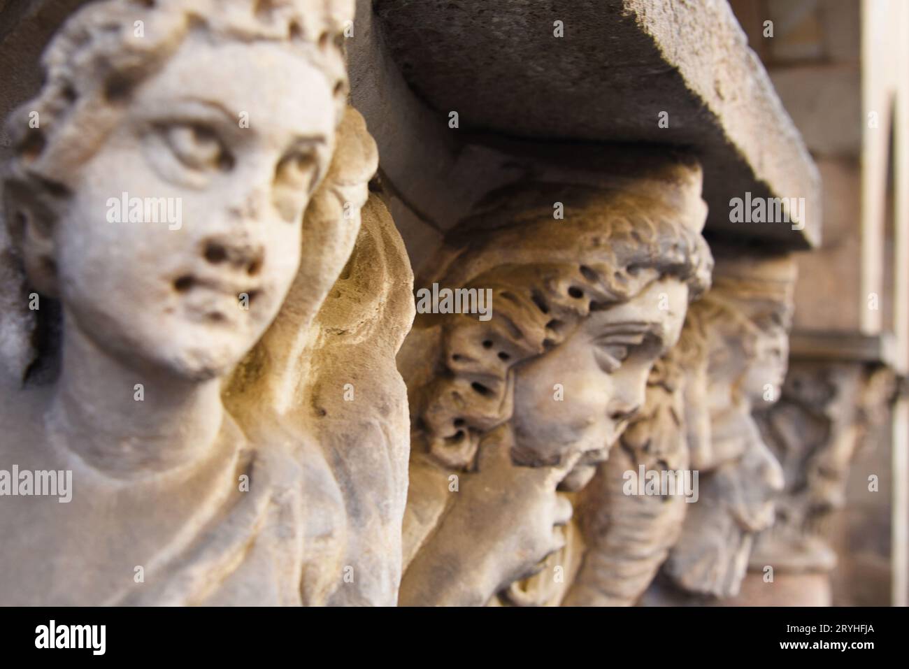 Florence, Italy. September 17, 2023. Famous statues in ancient Florence. High quality photo