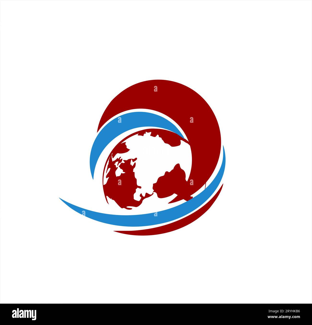 world global earth logo and vector icon Stock Photo