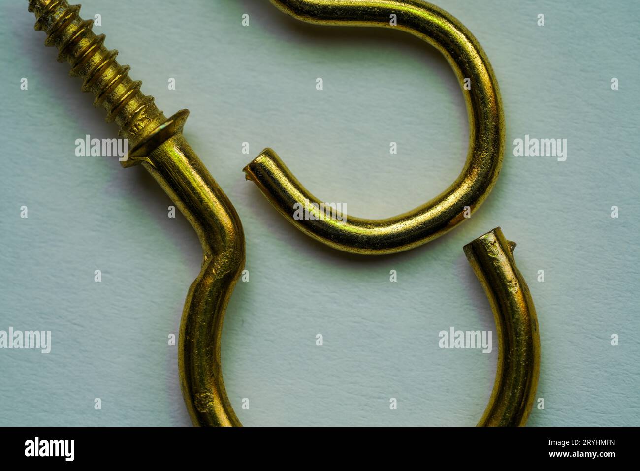 A colorful mix of nails and screws with eyelets and hoes Stock Photo