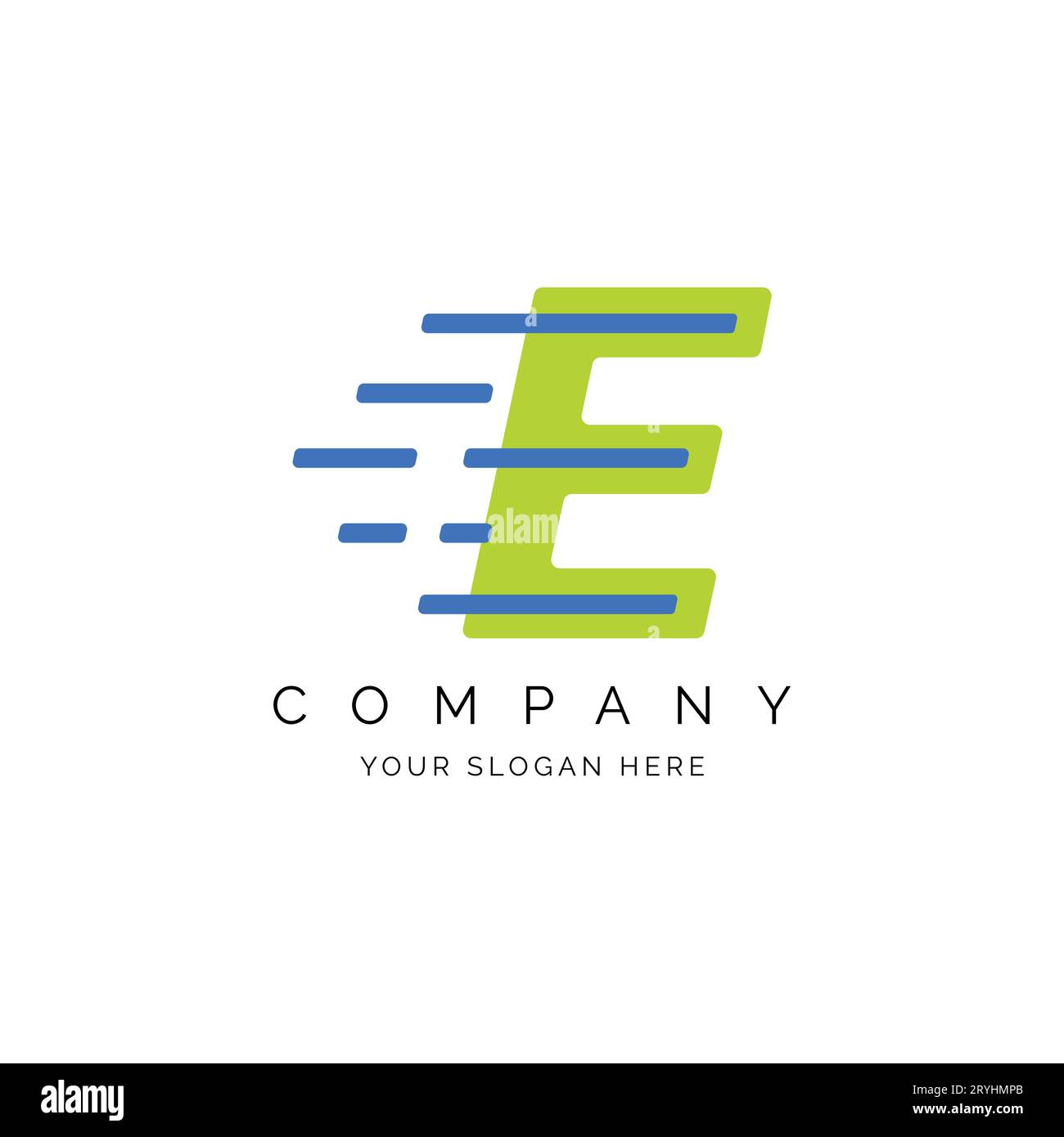 E Letter Logo Template Illustration Design. Vector alphabet E Speed Logo Style Stock Vector