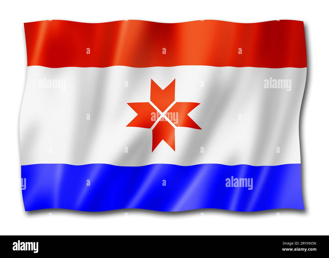 Mordovia state - Republic -  flag, Russia Stock Photo