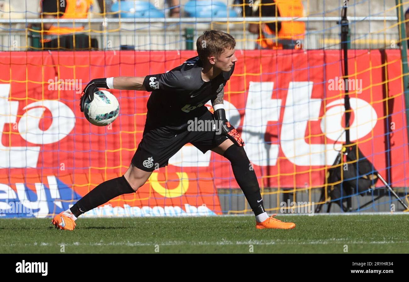 Brussels, Belgium. 01st Oct, 2023. Union's goalkeeper Joachim Imbrechts