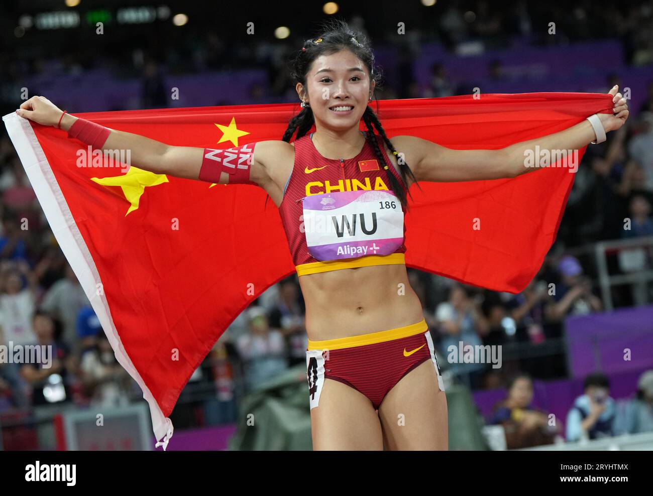 Hangzhou, China's Zhejiang Province. 1st Oct, 2023. Wu Yanni of China ...