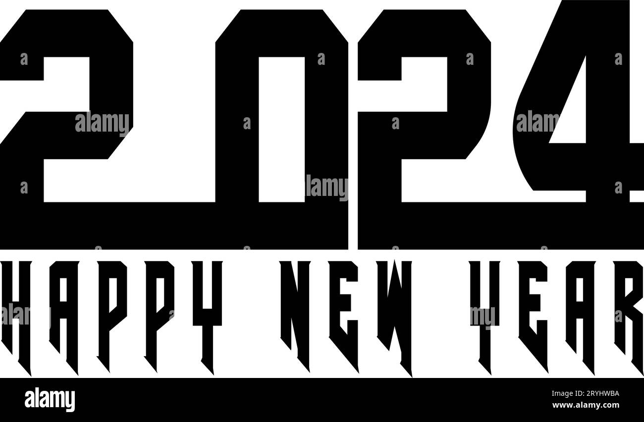 Happy new year 2024 design with numbers. happy new year 2024 vector