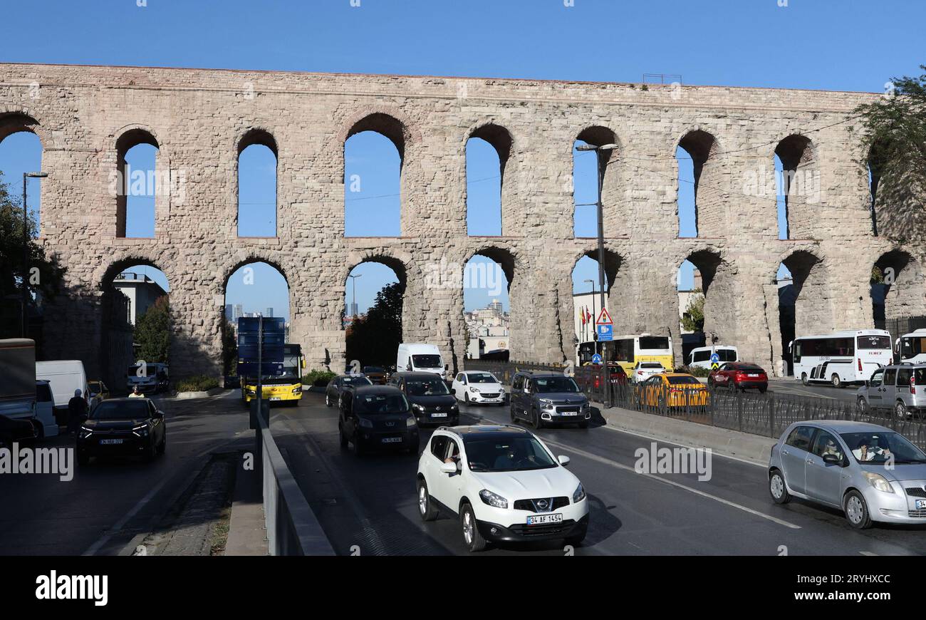 Aqueduct of Valens Stock Photo