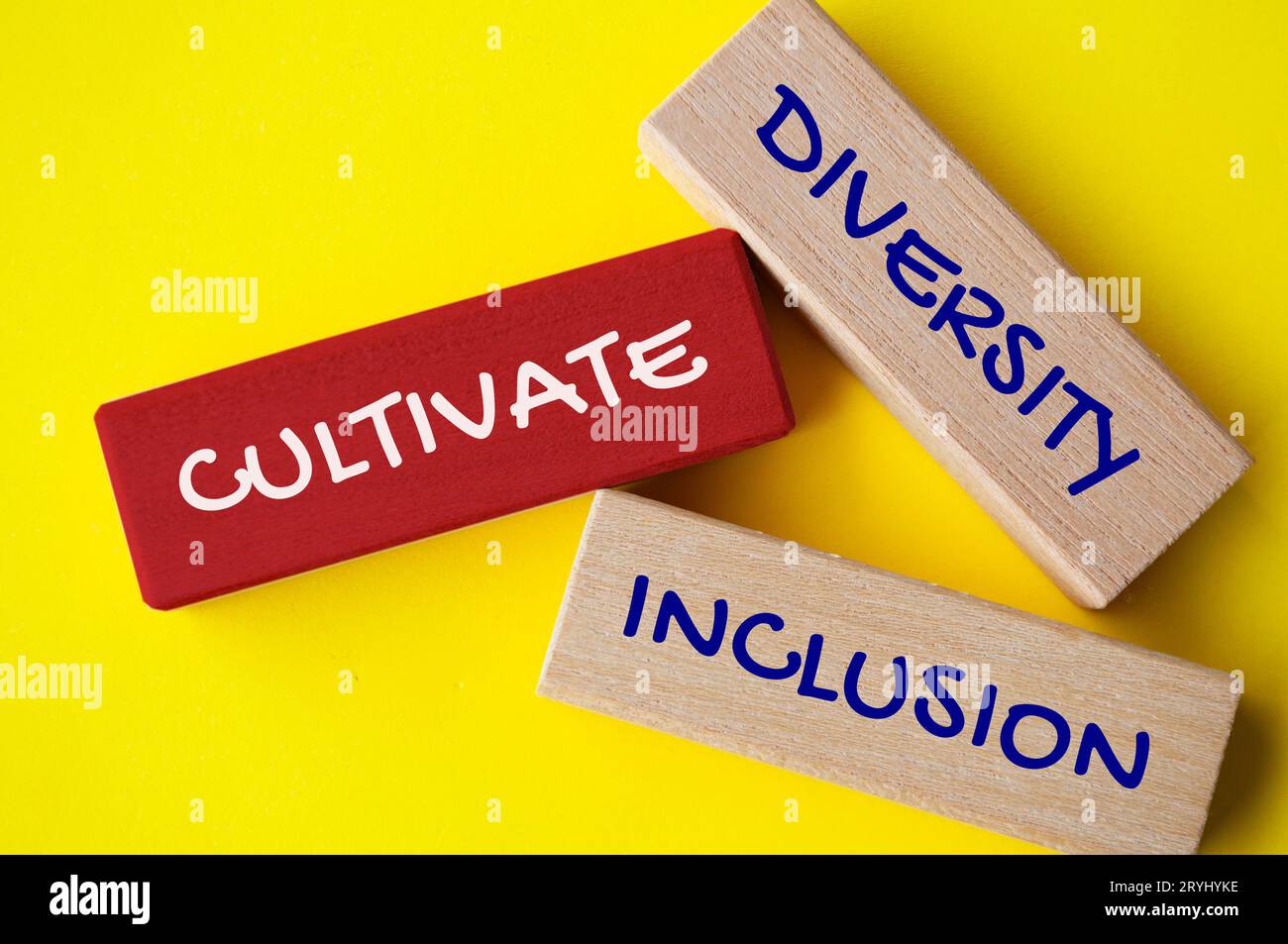 Top view of wooden blocks with text - Diversity, inclusion and equity ...