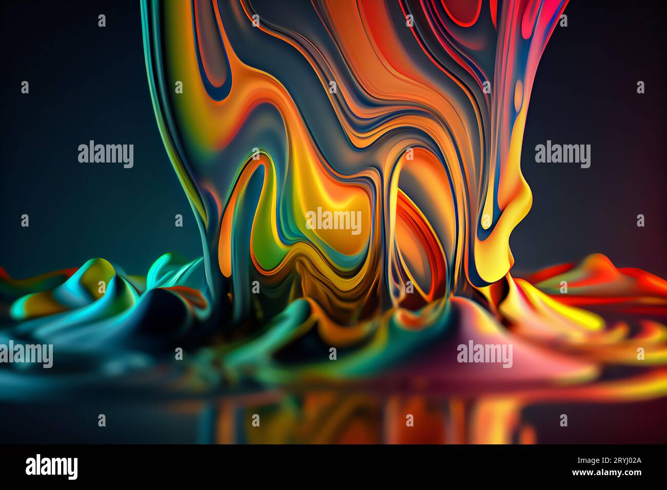 Abstract colorful liquid paint ink hi-res stock photography and images ...