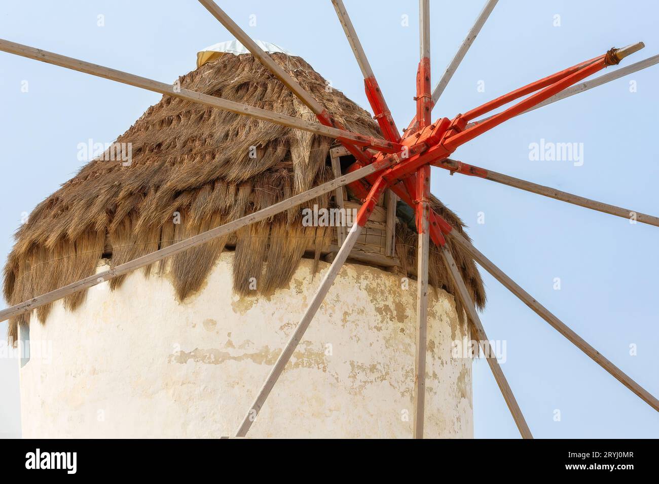 Traditional greek windmill, Mykonos, Greece Stock Photo