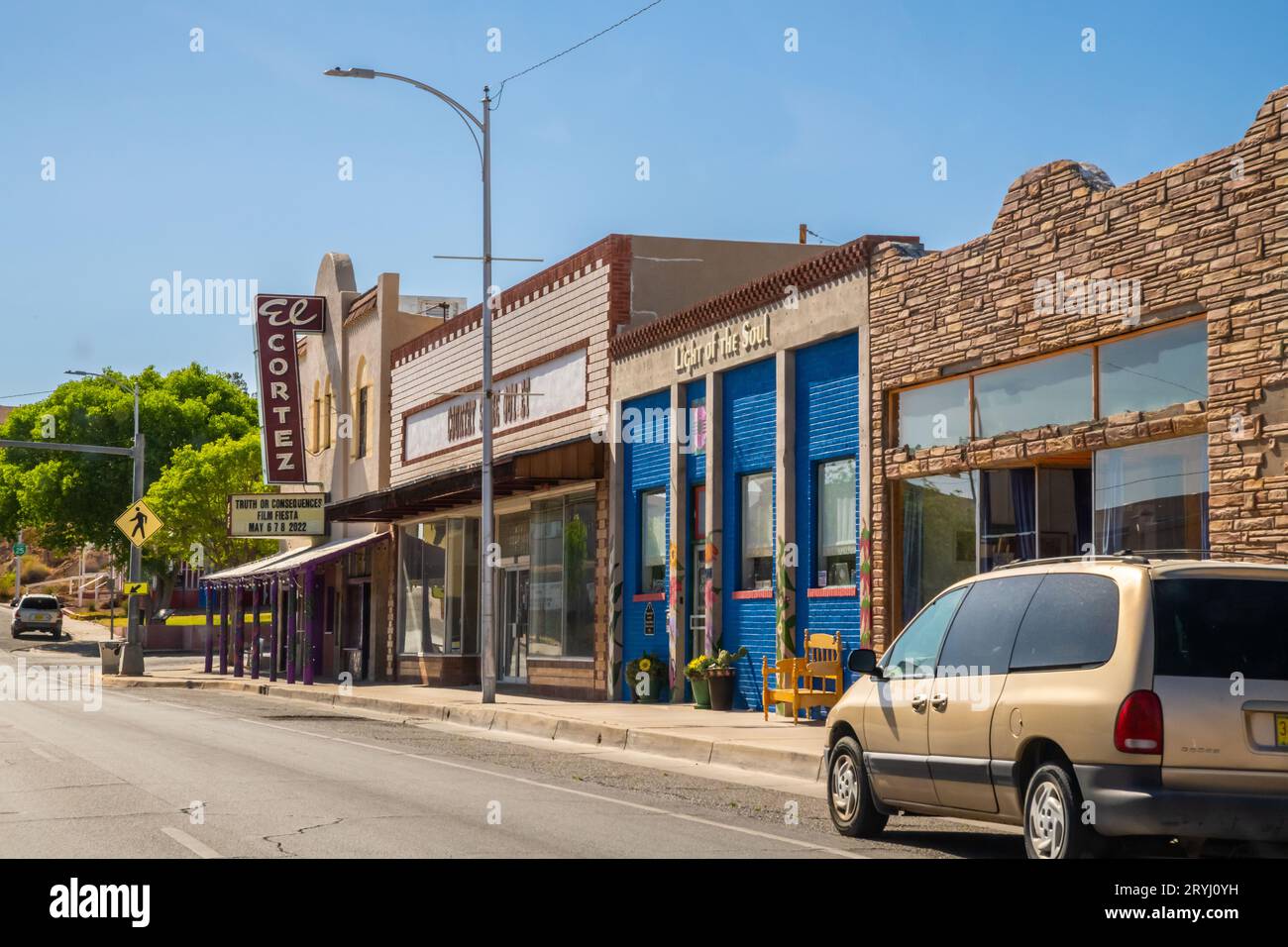 The very beautiful town of Truth or Consequences, New Mexico Stock