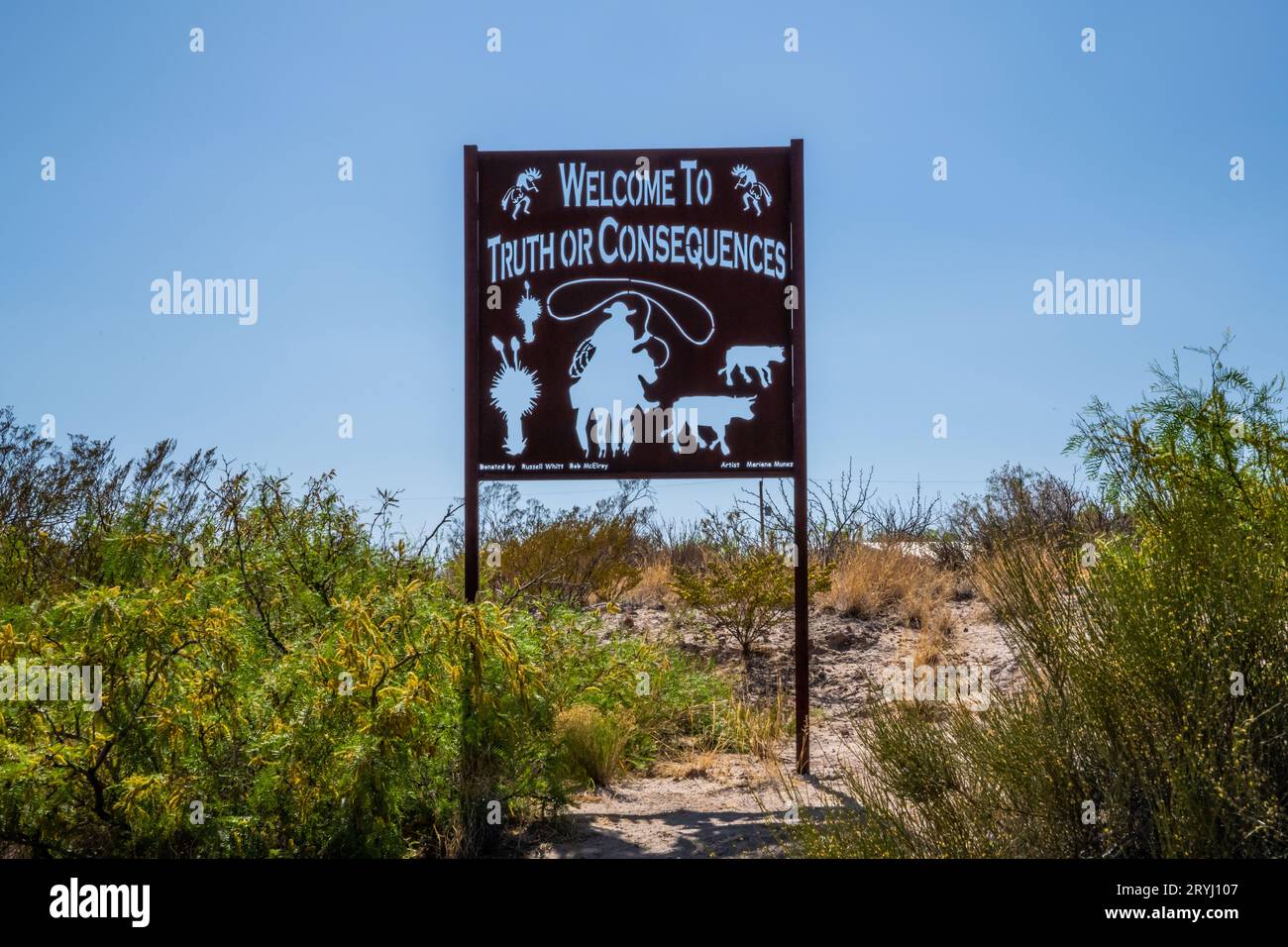 The very beautiful town of Truth or Consequences, New Mexico Stock