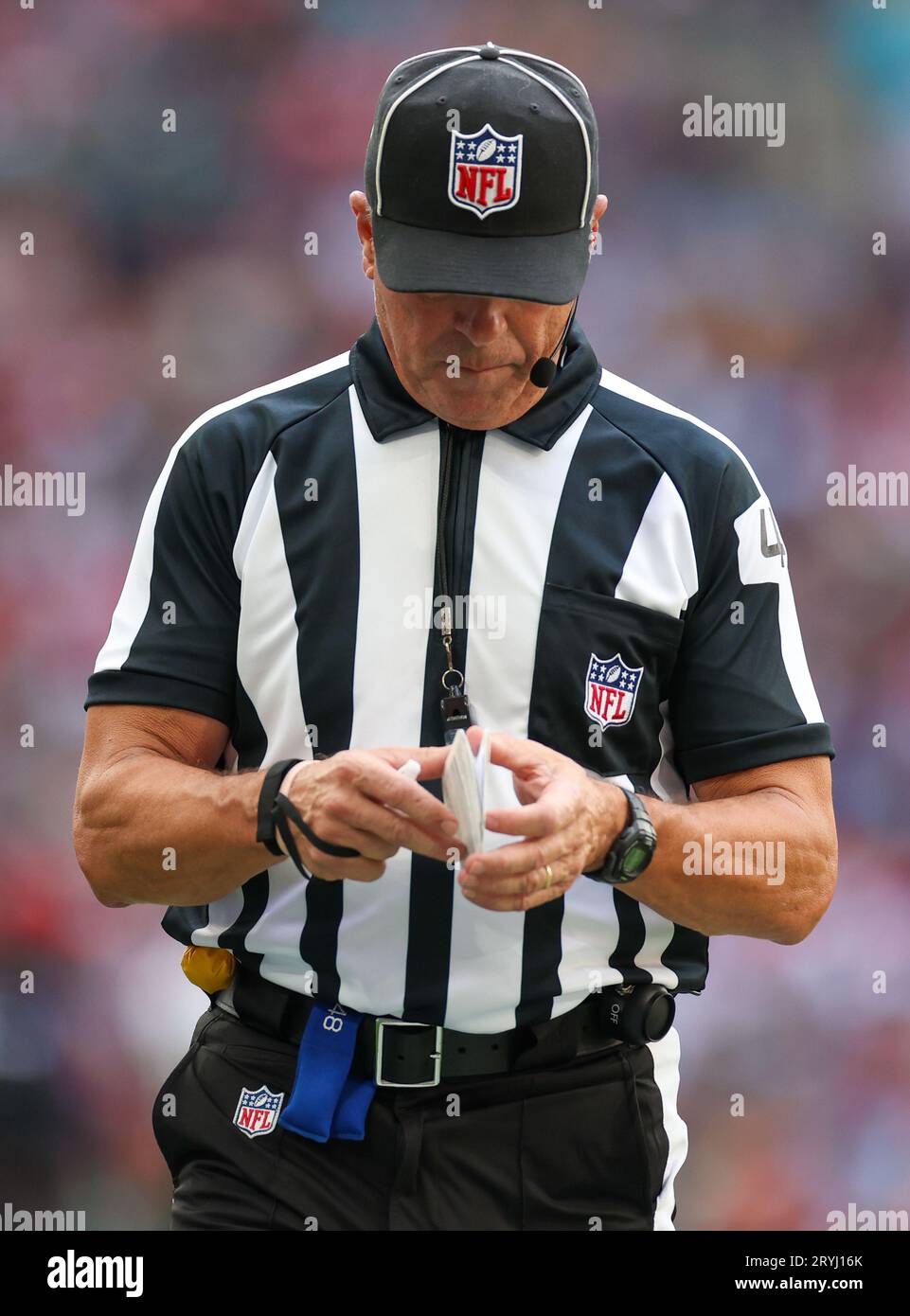 A match official during the NFL International match at Wembley Stadium, London. Picture date