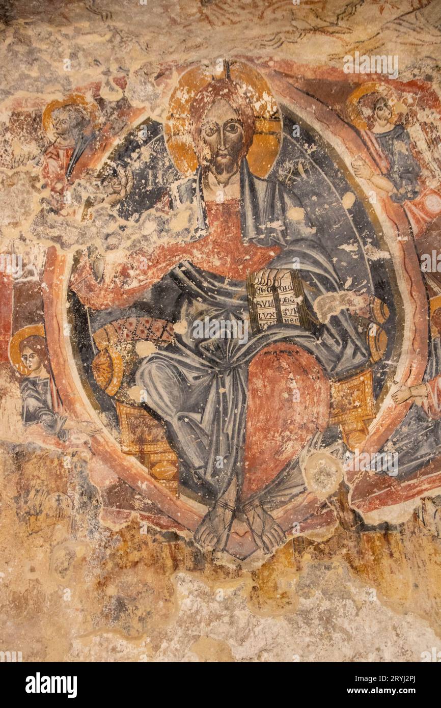 Byzantine rupestrian  church in Modica, Sicily Stock Photo