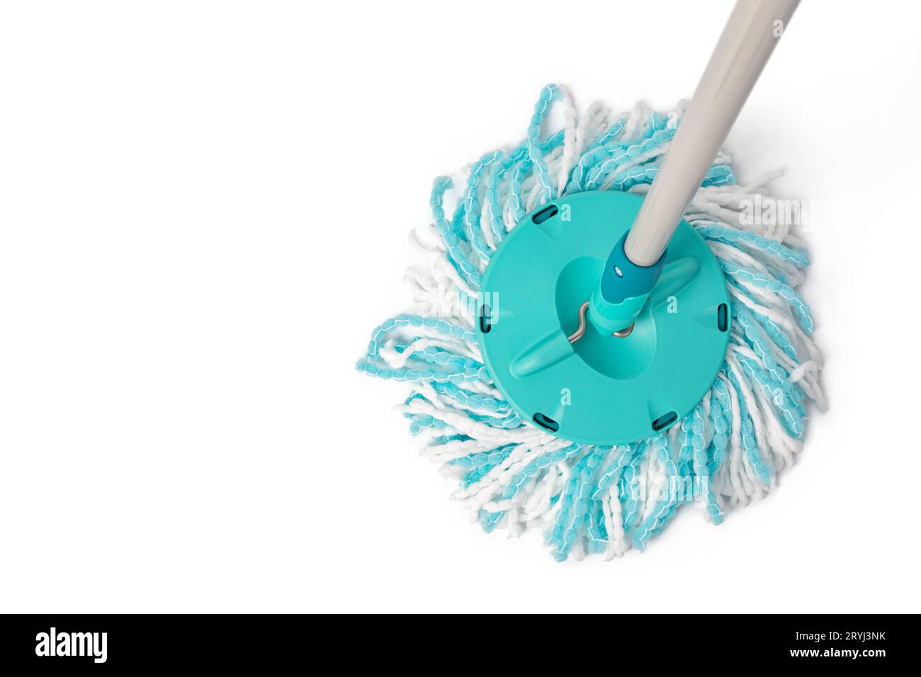 Cleaning mop and bucket Stock Photo