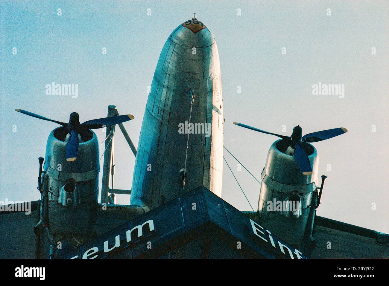 A Douglas C47 Airtrain Military C3 Airplane from the 1940's, mounted on ...