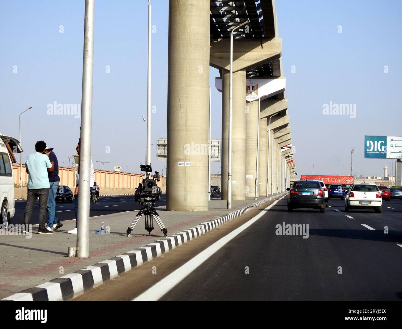 Cairo, Egypt, September 29 2023 Egyptian Media news channel staff with