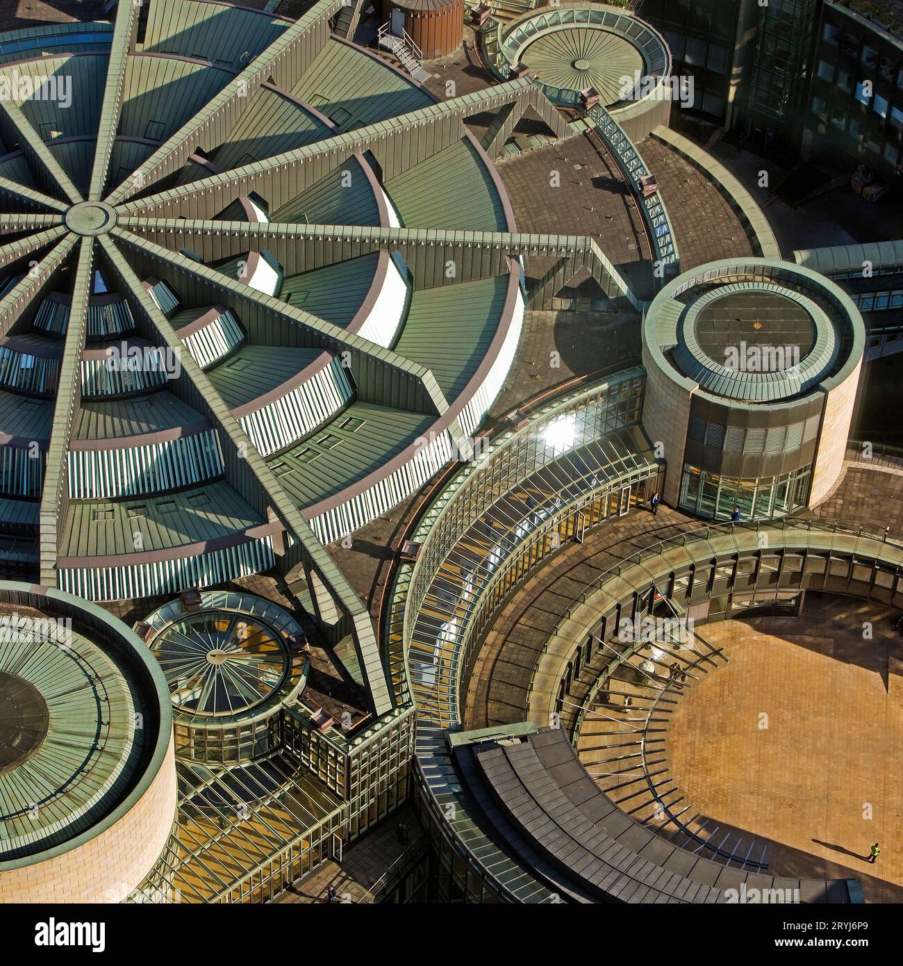 State parliament building NRW in structuralism style seen from above, Duesseldorf, Germany, Europe Stock Photo