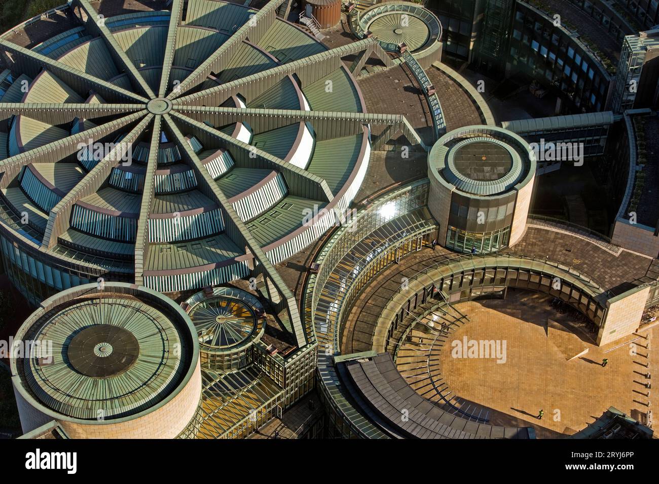 State parliament building NRW in structuralism style seen from above, Duesseldorf, Germany, Europe Stock Photo