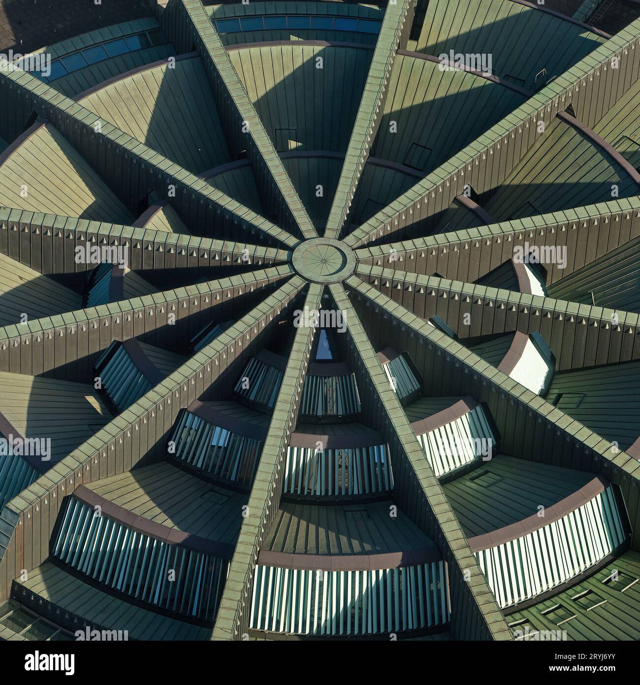 State parliament building NRW in structuralism style seen from above, Duesseldorf, Germany, Europe Stock Photo