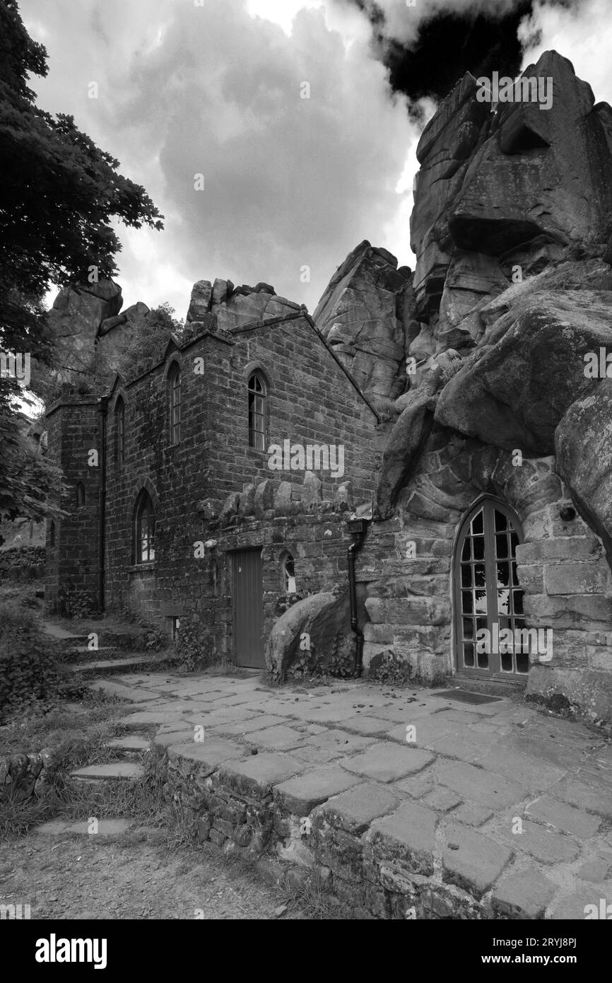 The Rock Hall cottage, the Roaches Rocks, near Leek town, Staffordshire, England, UK Stock Photo