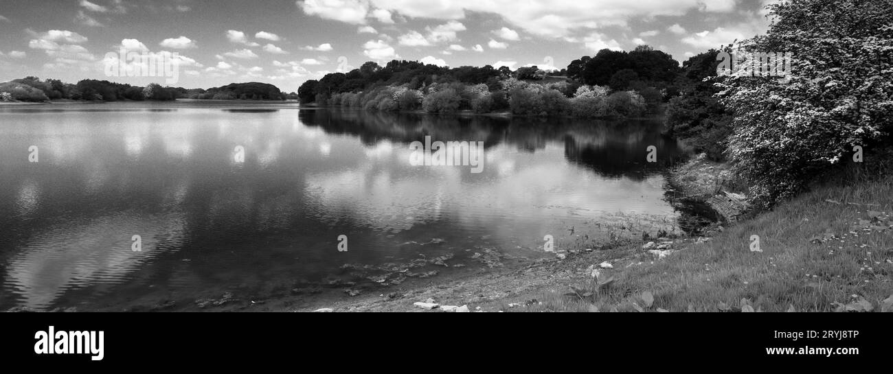 View over the Bosley Reservoir, Bosley village, Cheshire, England, UK