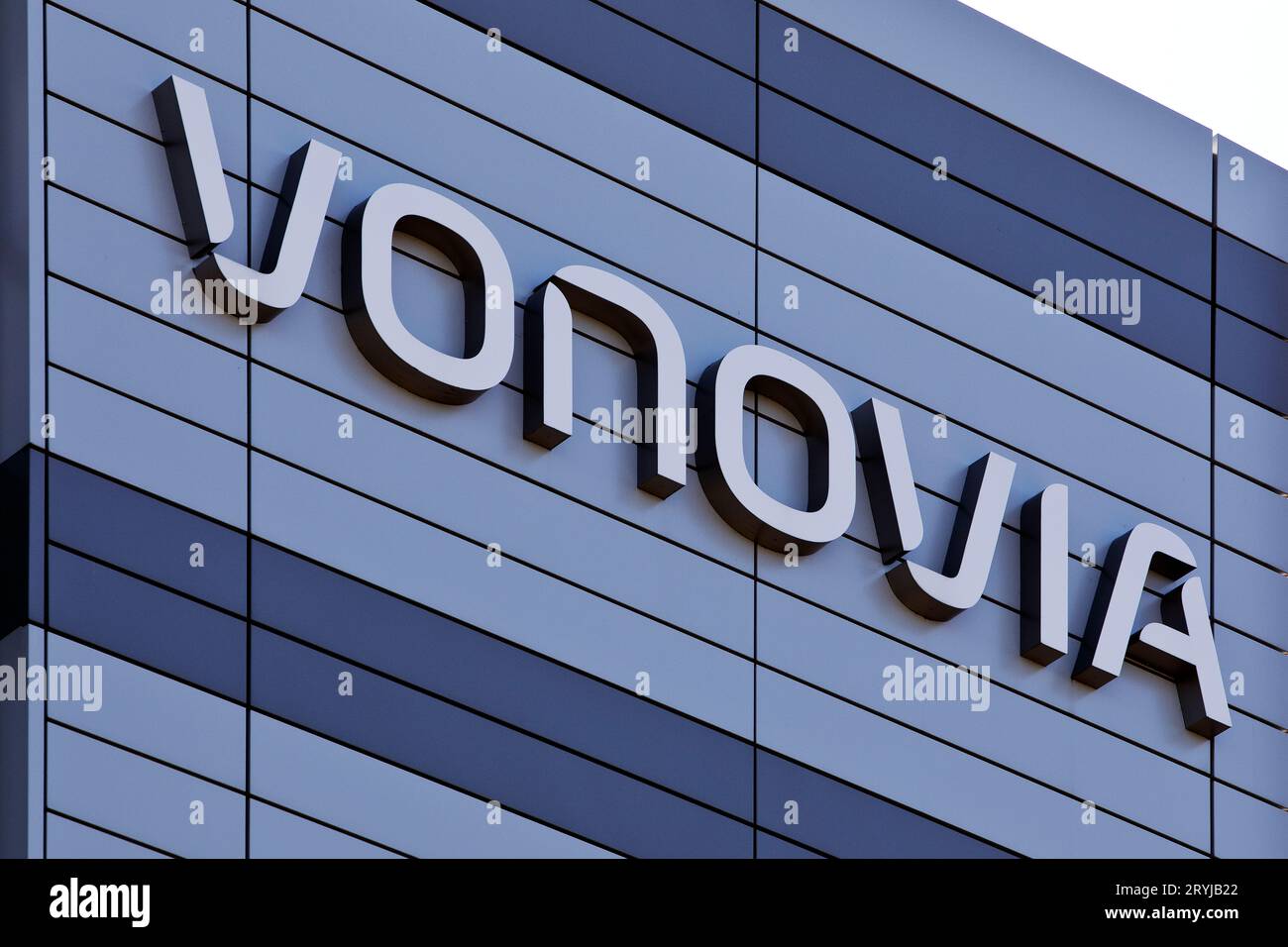 Lettering Vonovia at the head office in Bochum, German real estate group, Germany, Europe Stock Photo