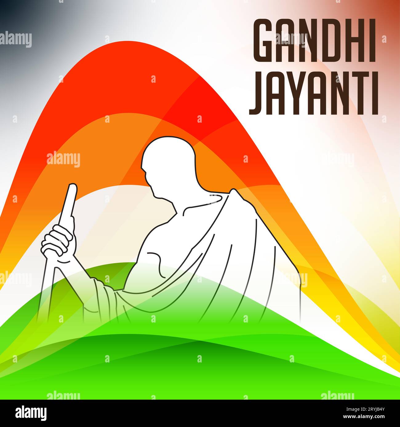 vector illustration of a Background for Gandhi Jayanti Stock Photo - Alamy