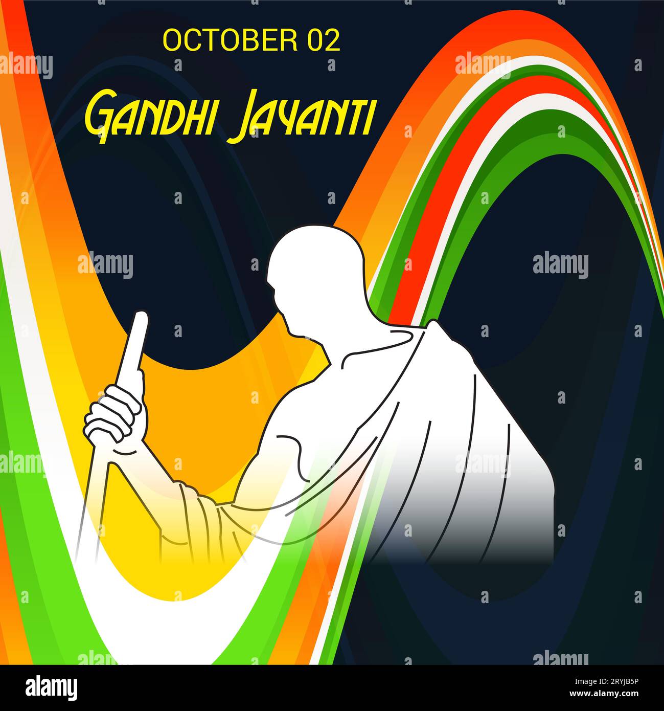 vector illustration of a Background for Gandhi Jayanti Stock Photo - Alamy