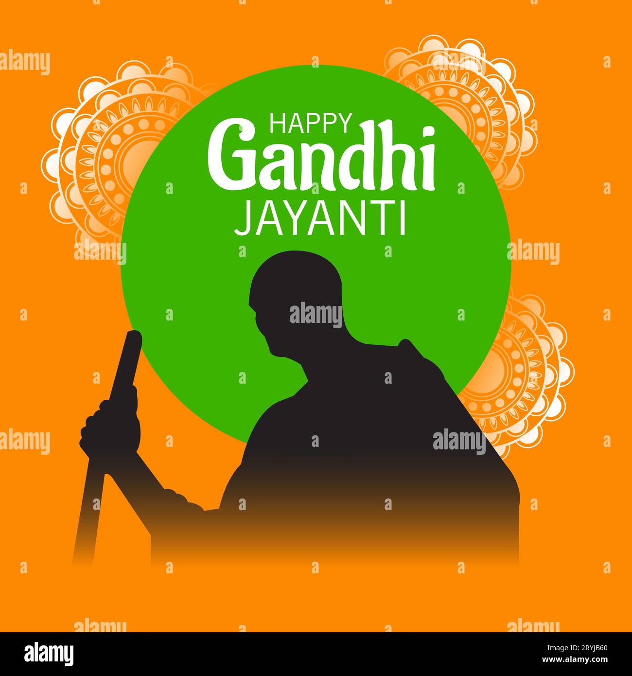 vector illustration of a Background for Gandhi Jayanti Stock Photo - Alamy