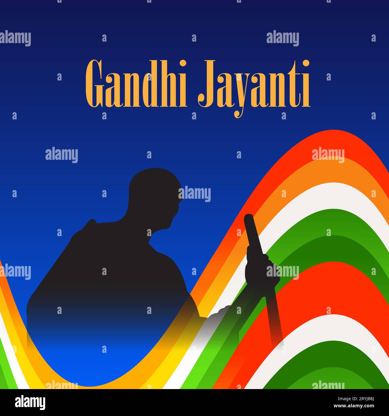 vector illustration of a Background for Gandhi Jayanti Stock Photo - Alamy
