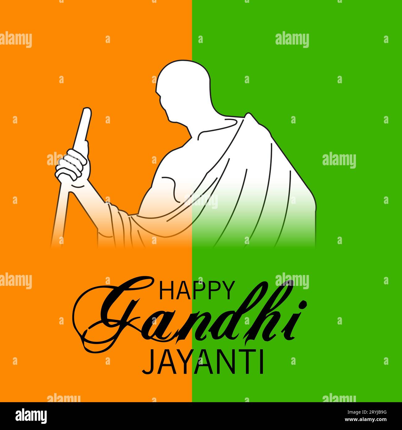 vector illustration of a Background for Gandhi Jayanti Stock Photo - Alamy