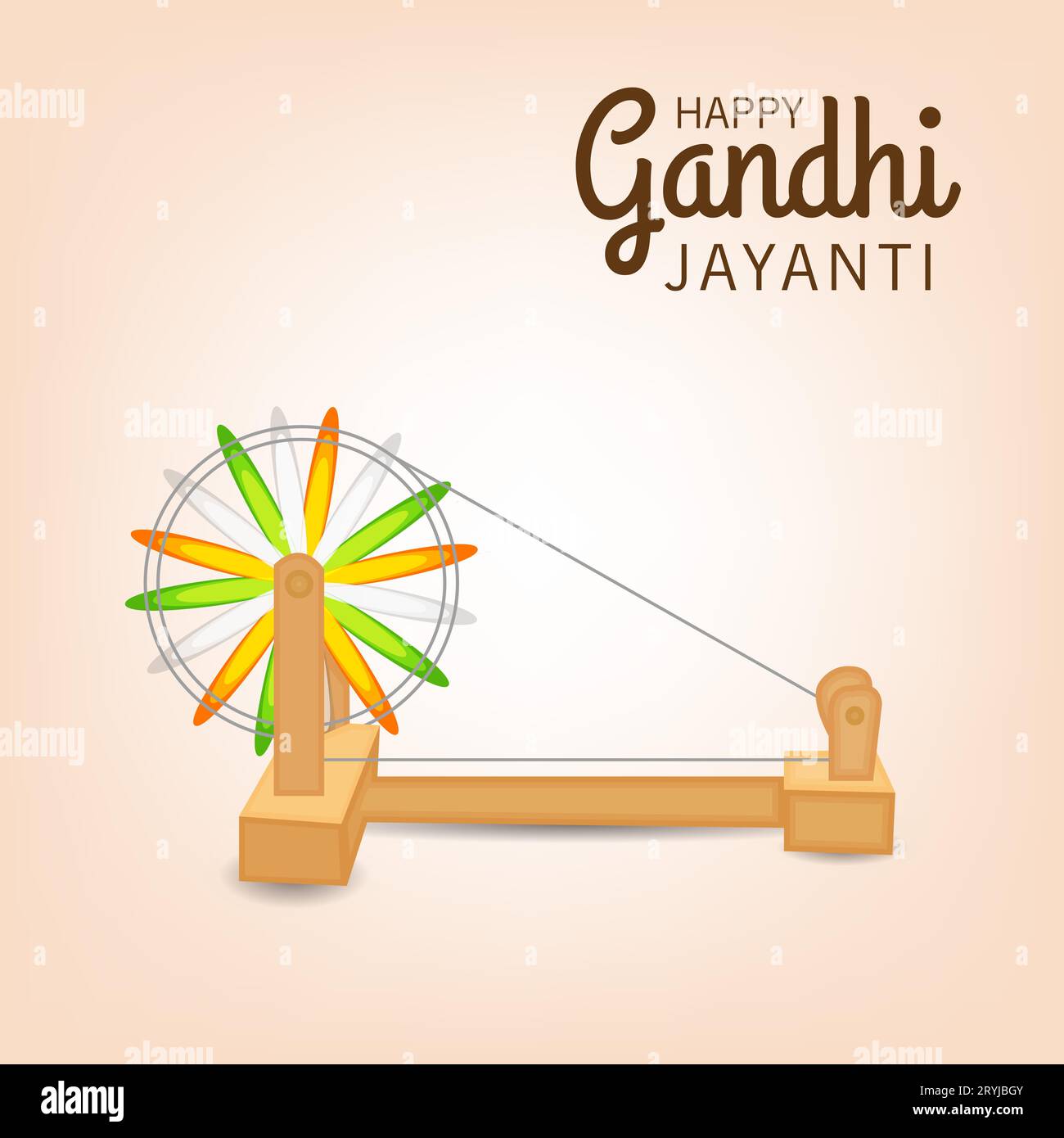 vector illustration of a Background for Gandhi Jayanti Stock Photo - Alamy