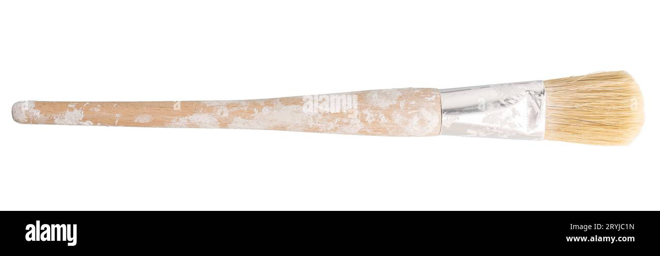 Stain paint brush isolated on white background Stock Photo