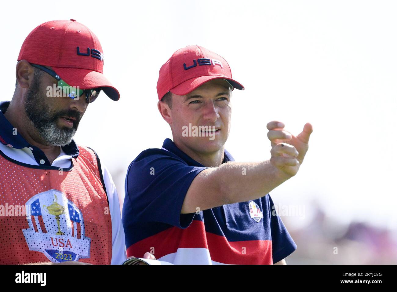 Rome, Italy. 01st Oct, 2023. Jordan Spieth (USA) during the Ryder Cup 2023 at Marco Simone Golf & Country Club on October 01, 2023 in Rome Italy. Credit: Independent Photo Agency/Alamy Live News Stock Photo