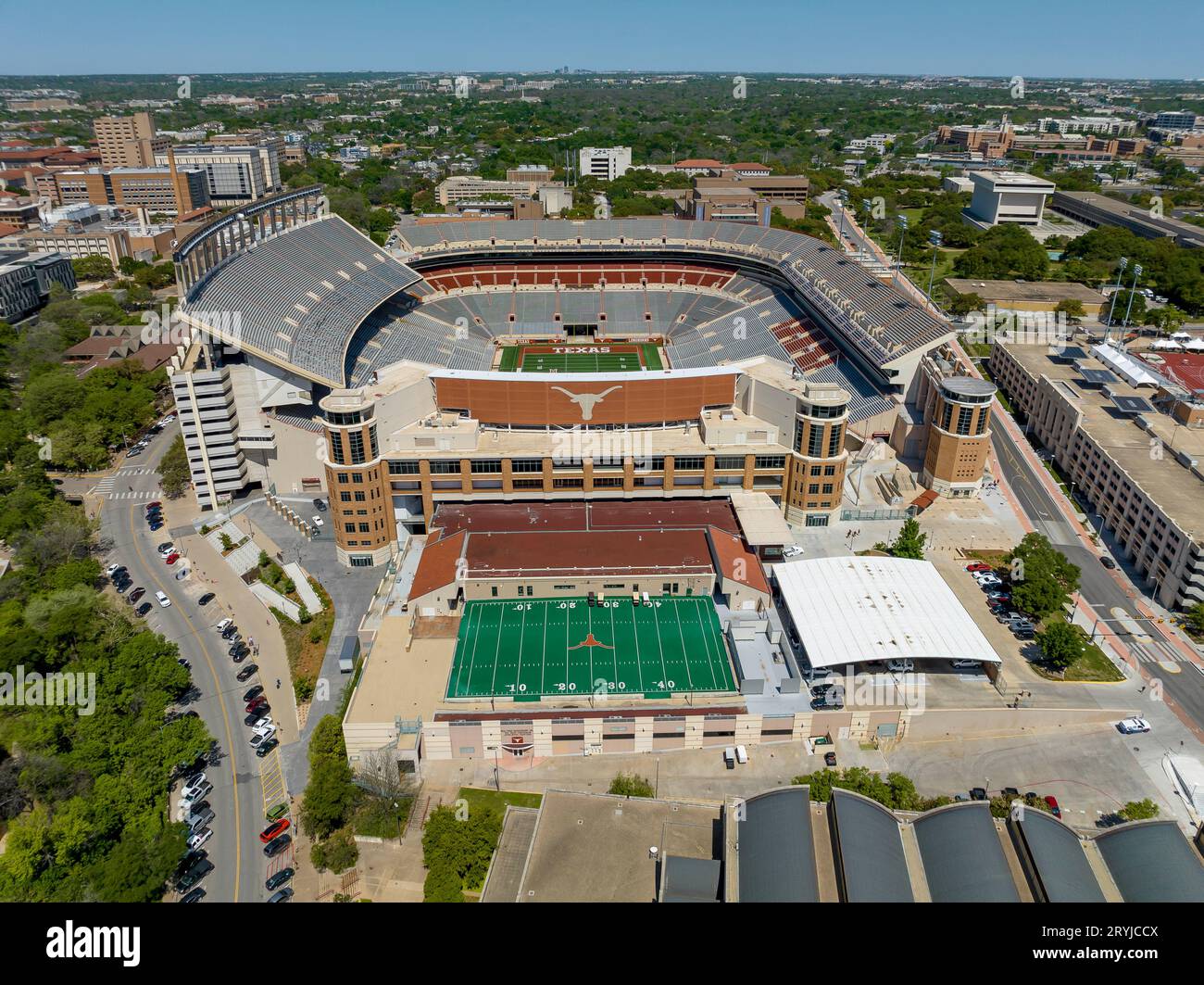 Aerial Views Darrell K Royal Memorial Stadium Stock Photo