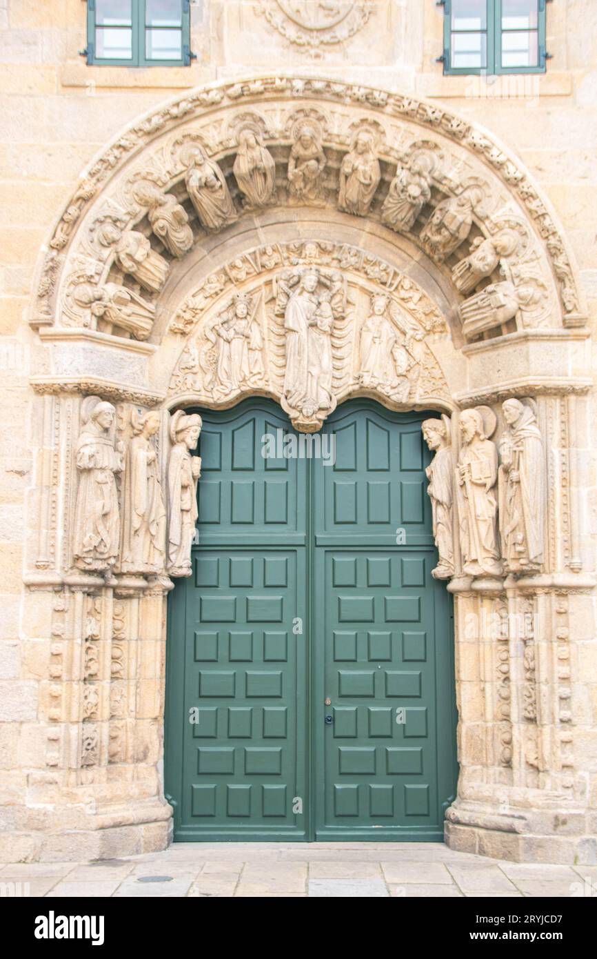 San JerÃ³nimo or San Xerome palace at Santiago de Compostela Stock Photo