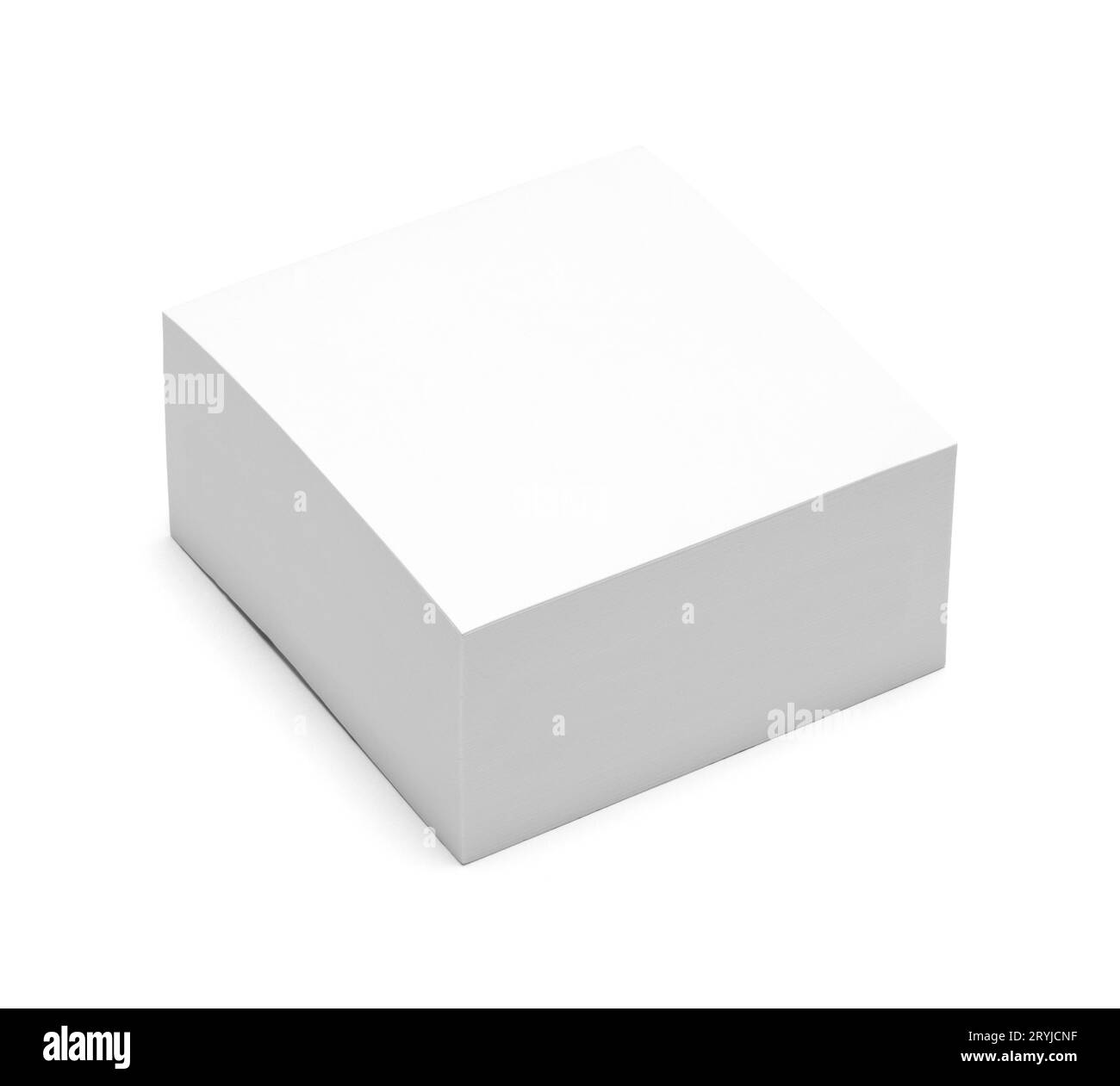 White Sticky Note Pad On Isolated Stock Photo, Picture and Royalty Free  Image. Image 128756567.