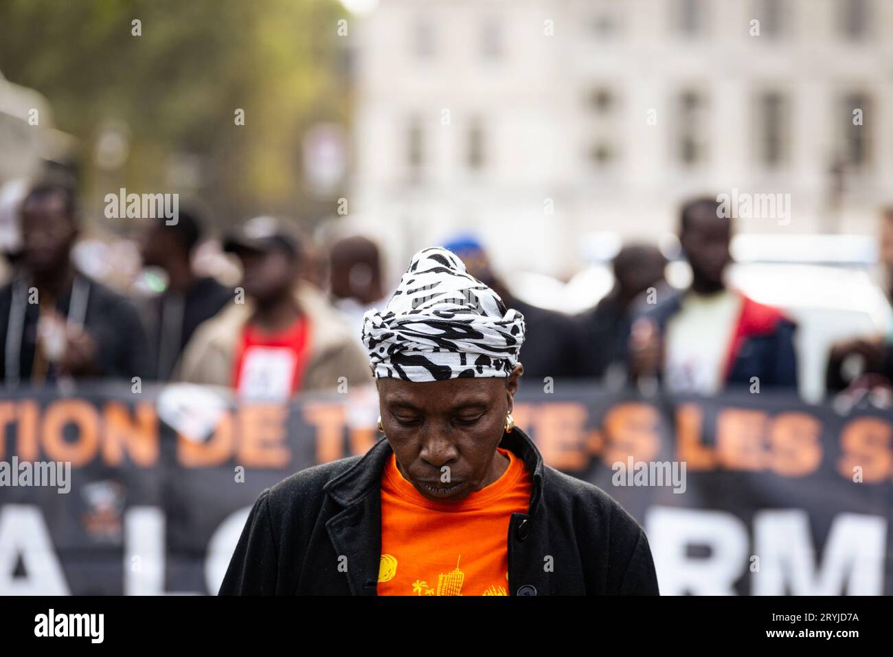 Paris, France. 30th Sep, 2023. An undocumented immigrant seen during