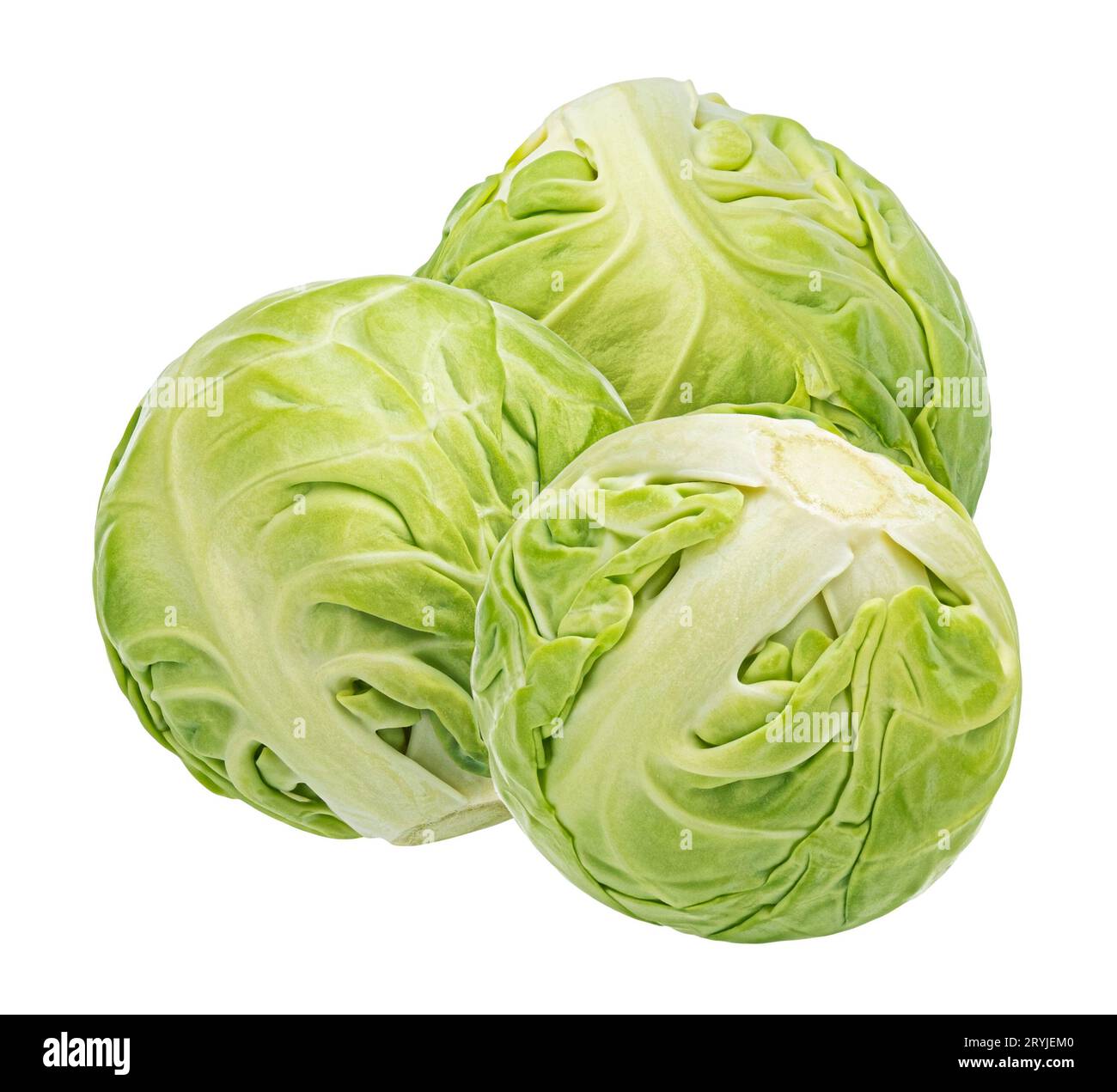 Brussels sprouts isolated on white background Stock Photo