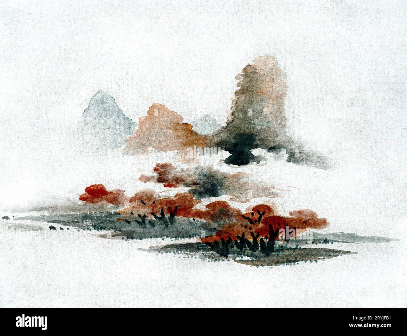japanese watercolor landscape - Google Search  Landscape paintings,  Chinese landscape painting, Watercolor landscape paintings
