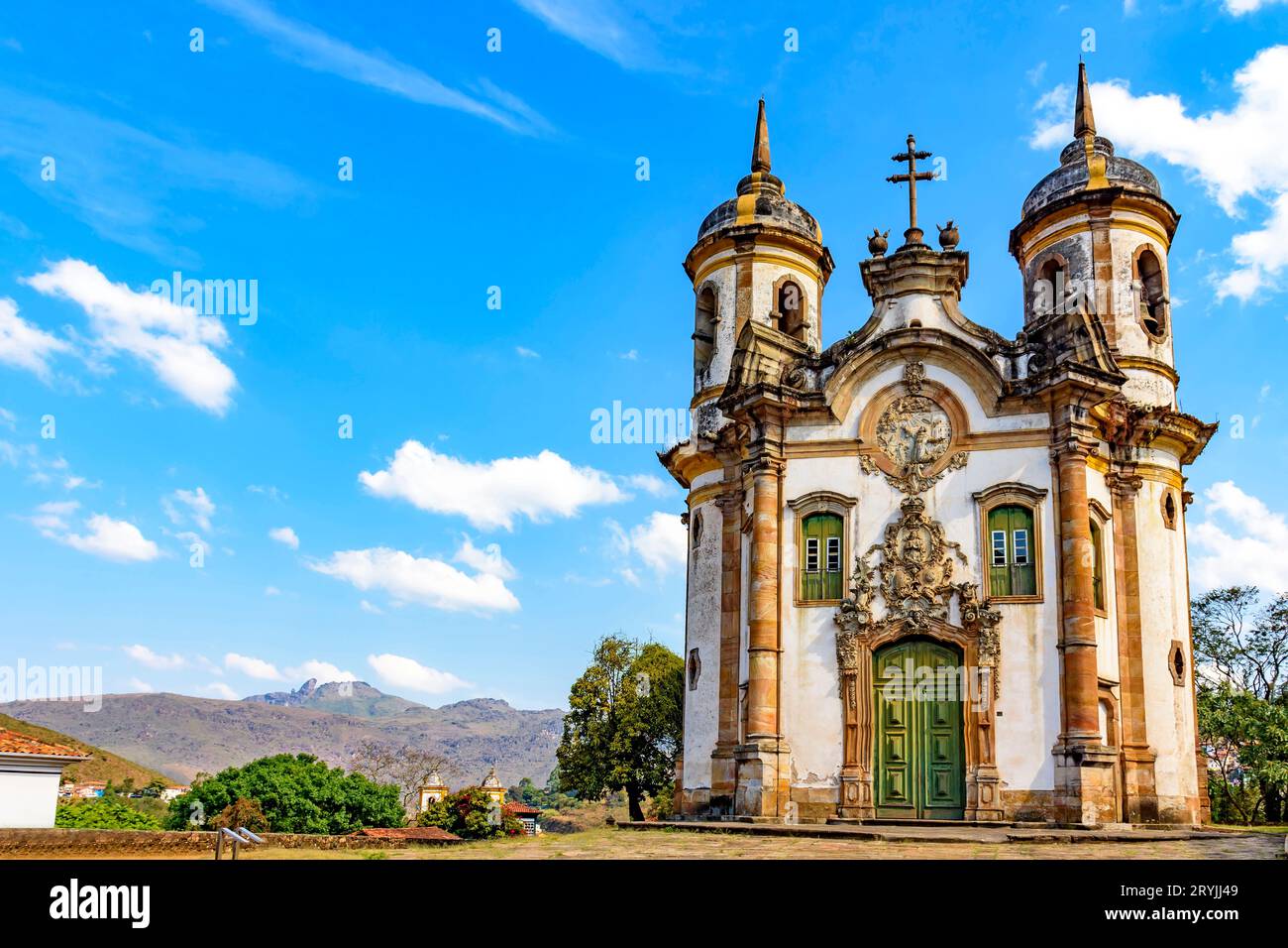 Front view of famous baroque church Stock Photo