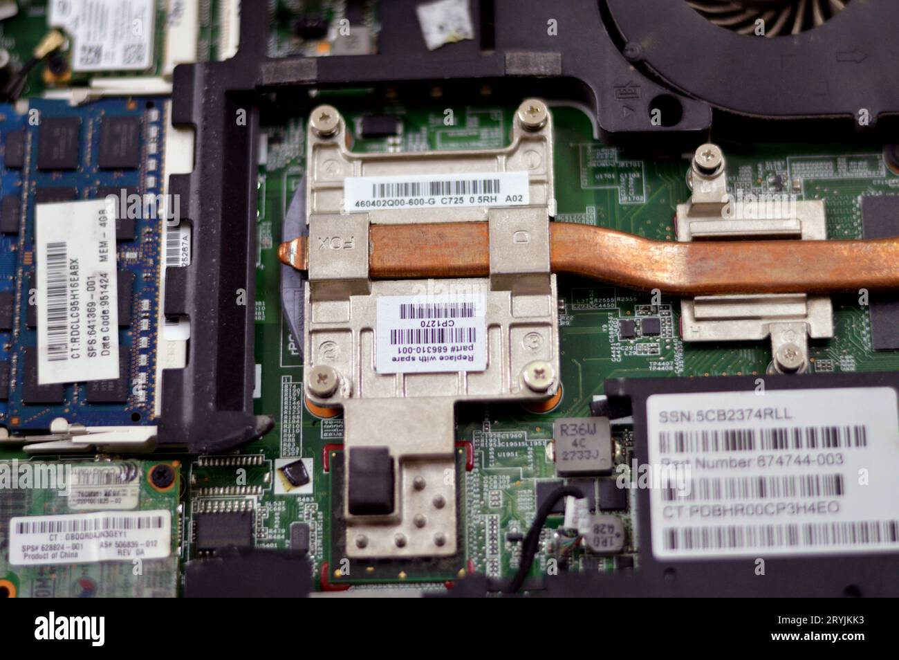 Cairo, Egypt, September 5 2023 maintenance of a laptop, fixing a