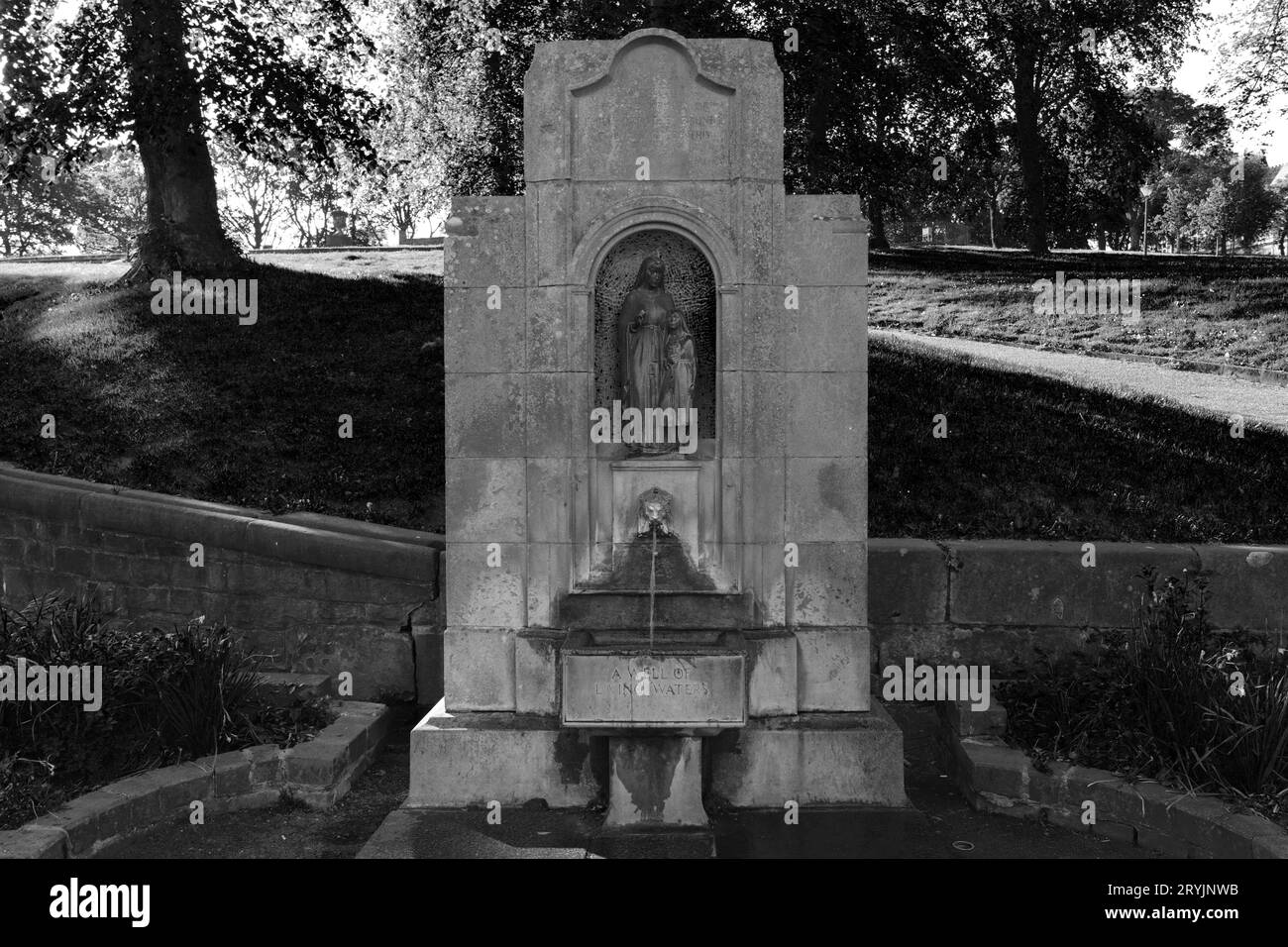 St Annes Well in the market town of Buxton, Peak District National Park, Derbyshire, England, UK Stock Photo