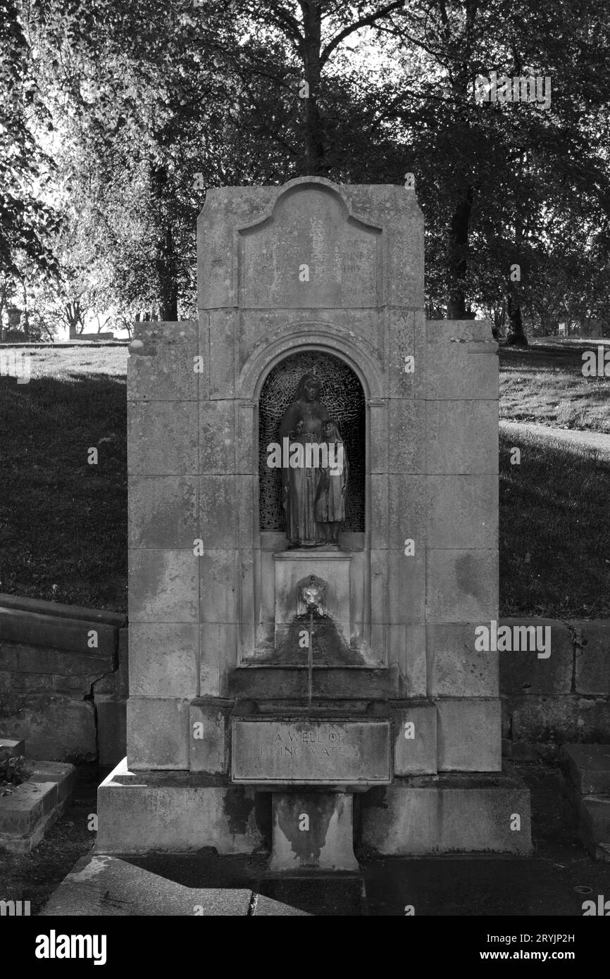St Annes Well in the market town of Buxton, Peak District National Park, Derbyshire, England, UK Stock Photo