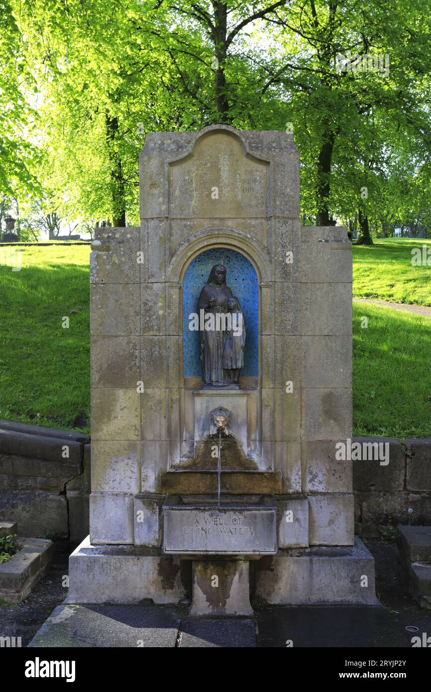 St Annes Well in the market town of Buxton, Peak District National Park ...